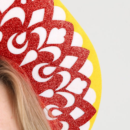 Ободок кокошник «Варвара-краса» из фетра, с блёстками