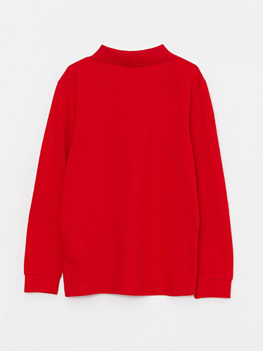 Polo Yaka Basic Uzun Kollu Erkek ?ocuk Ti??rt - Waikiki фото 2