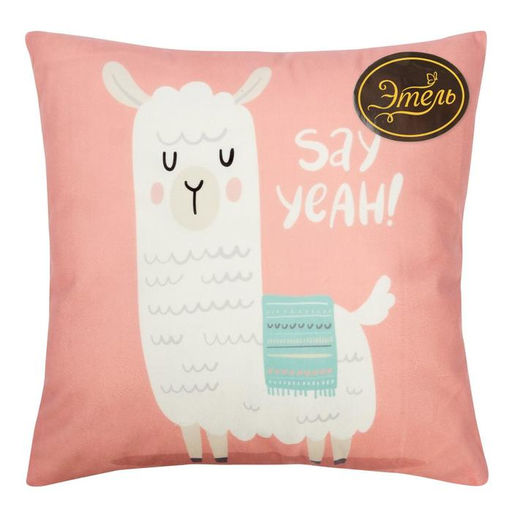 Наволочка декоративная Этель Лама 40х40 см, велюр  фото 10