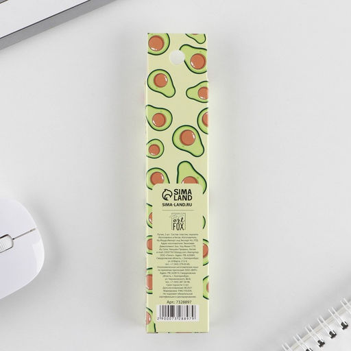 Ручка гелевая Авокадо стайл, 2 шт., черная паста - Artfox фото 8