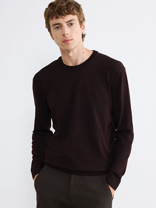 Bisiklet Yaka Erkek Triko Kazak