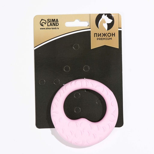 Игрушка плавающая для собак Звено Пижон Premium, вспененный TPR, 8 см, розовая  фото 3