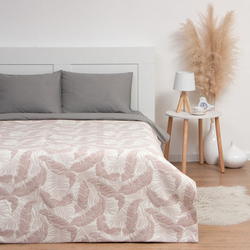 Покрывало хлопковое Этель Перья 200х2405 см, цвет бежевый, 100%хлопок, 300гр/м2  фото 2