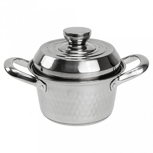 "Флорида" Набор кастрюль из нержавеющей стали 4 штуки: д18см h9,3см 1,4л; д19,5см h10,3см 2л; д21,5см h10,7см 2,5л; д23,5см h12см 3,5л, s0,50мм, крышки и ручки нержавеющая сталь, с теплораспределительным дном 0,5см, цветная коробка (Китай)