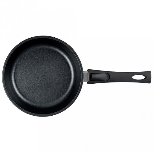 Сковорода с тефлоновым покрытием д22см "Классик", h5,5см, s0,38см, съемная ручка из термостойкого пластика, стеклянная крышка с пароотводом, подарочная упаковка (Россия)