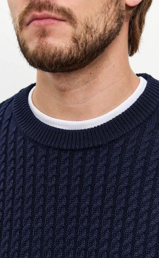 Пуловер F421-1557 d.blue - Fine joyce фото 5