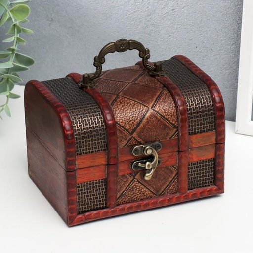 Набор шкатулок для украшений «Сундучок. Клетка и сеточка», дерево, 2 шт.