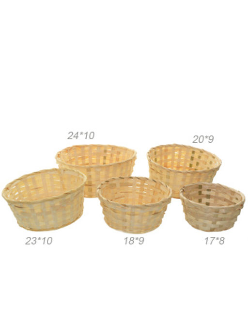 Корзина плетеная 5 штук набор / GT0136-5 /уп 80/без ручек