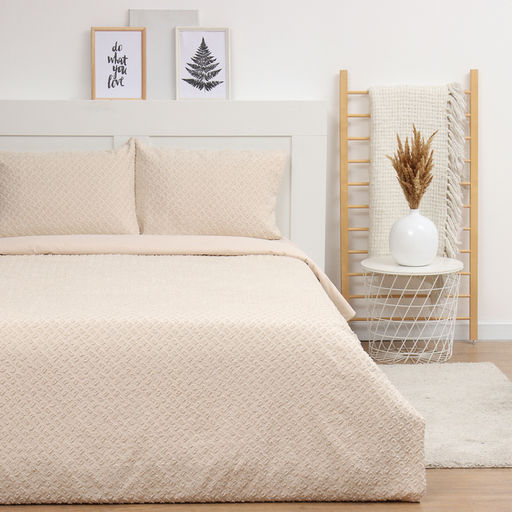 Постельное бельё LoveLife Tufting дуэт Квадрат 143*215см-2шт,230*240см,50*70см-2шт, цвет бежевый, 110 г/м  фото 5