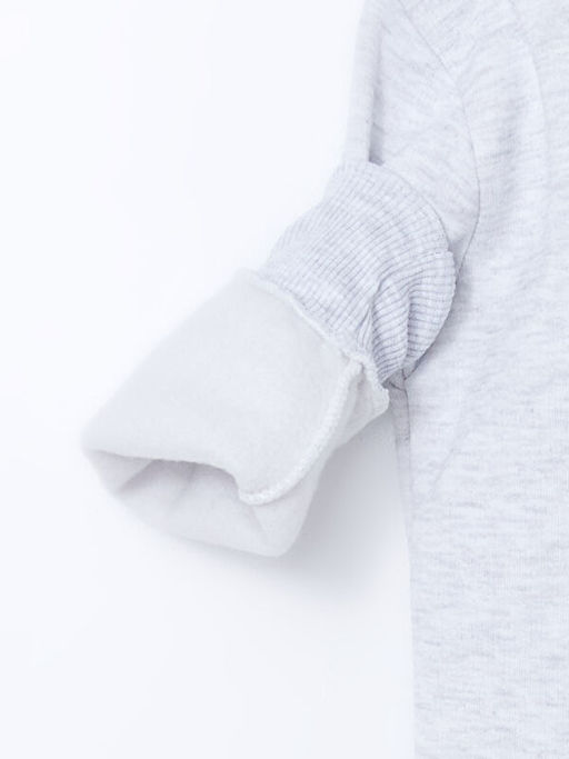 Bisiklet Yaka Bask?l? Erkek ?ocuk Sweatshirt