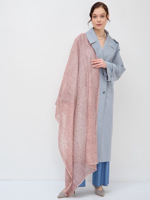 Большой красивый двусторонний палантин с необычной выработкой - Tantino фото 2