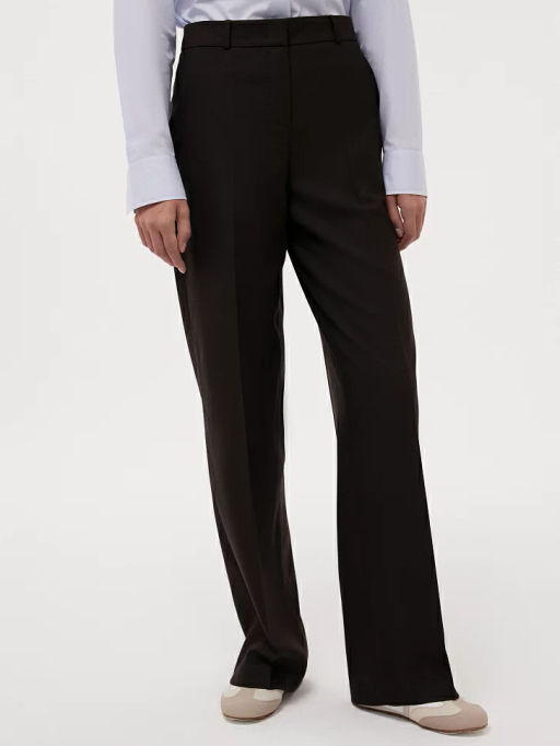 Костюмные брюки с шерстью, Коричневый, 1-41205_50190-024