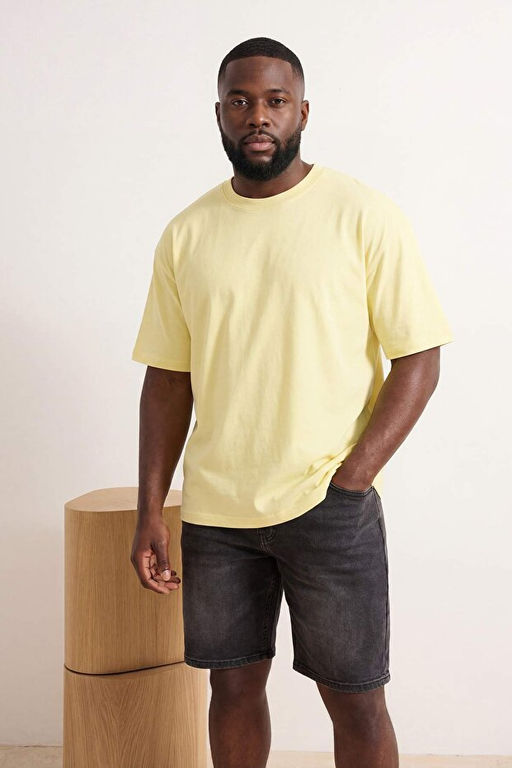 B_y_k Beden Sar_ Oversize/Geni_ Kesim %100 T-Shirt TMNSS23TS00139 - Trendyolmilla фото 2