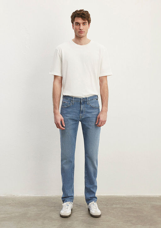 Marcus Premium Blue Indigo Mavi Jean Pantolon  фото 2
