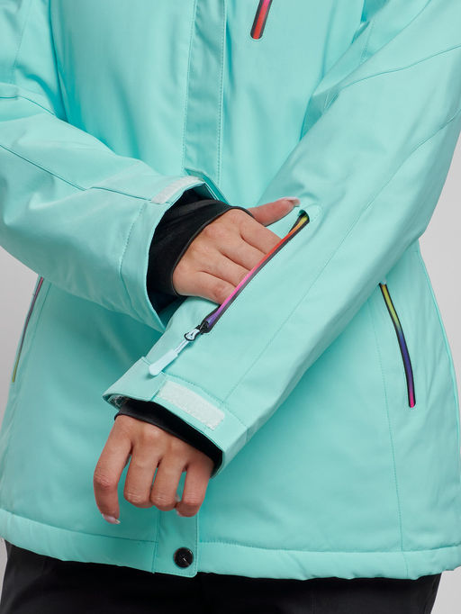 Горнолыжная куртка женская зимняя бирюзового цвета 3331Br - Chunmai фото 5