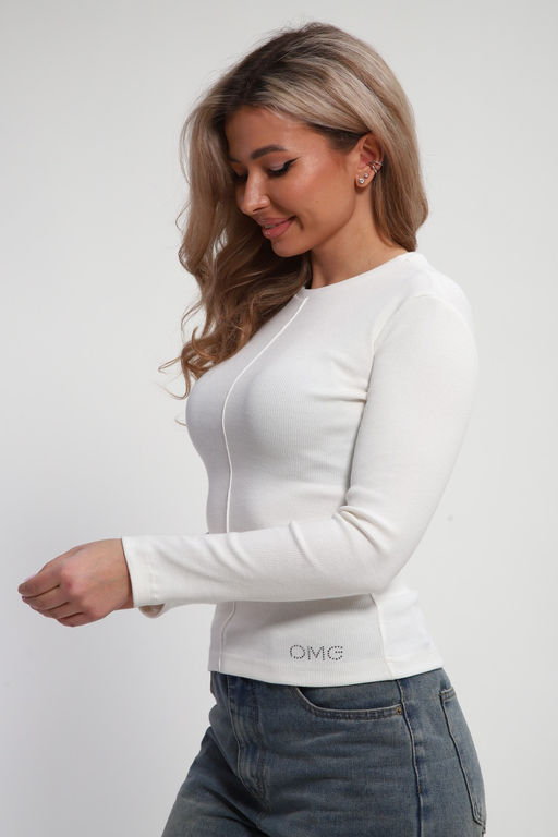 Лонгслив женский облегающий со швом ЛГ-03