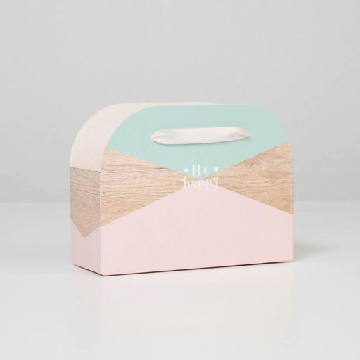 Цена за 5 шт. Коробка для цветов складная Be happy, 17 13 7 см - Дарите счастье фото 2