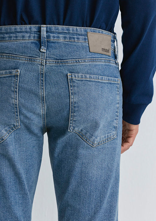Hunter 90lar Puslu Vintage Ac?k Mavi Jean Pantolon  фото 7