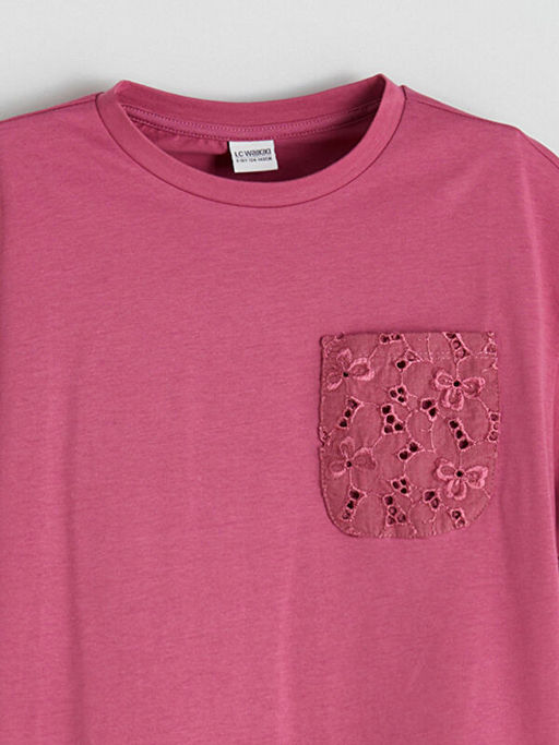 Bisiklet Yaka F?rf?r Detayl? K?z ?ocuk Ti??rt