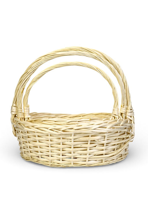 Корзина плетёная для хранения Liana, с ручкой, бежевая, набор 3 шт.