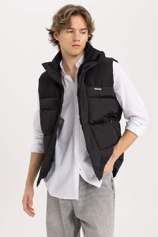 Жилет обычного кроя с капюшоном - Defacto фото 3