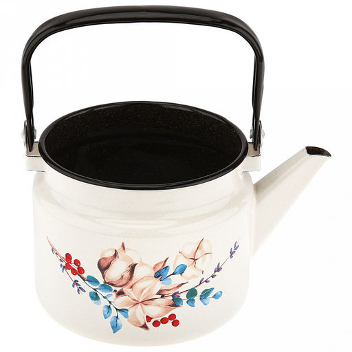 "Унесенные ветром" Чайник эмалированный 2л, металлическая крышка (Россия)