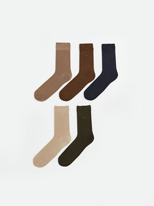 Desenli Bambu Erkek Soket ?orap 5li