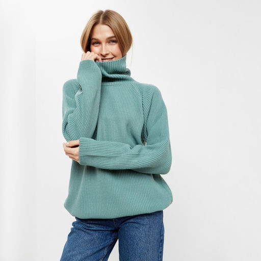 Джемпер женский MINAKU: Casual collection, цвет оливковый, размер 42