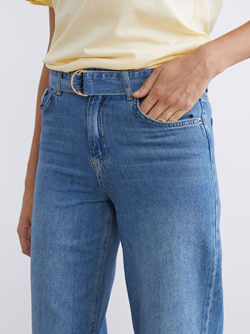 Wideleg Kad?n Jean Pantolon