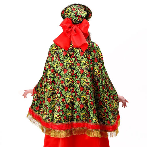 Карнавальный костюм Народные гуляния. Рябиновые гроздья: накидка, кокошник, юбка, р-р 52-58 - Страна карнавалия фото 11