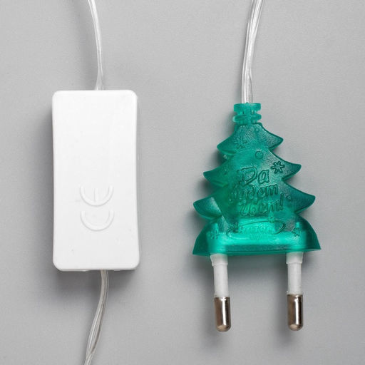 Гирлянда Нить 5 м с насадками Звезда в крапинку, IP20, прозрачная нить, 20 LED, свечение мульти (RG/RB), мигание, 220 В - Luazon lighting фото 7