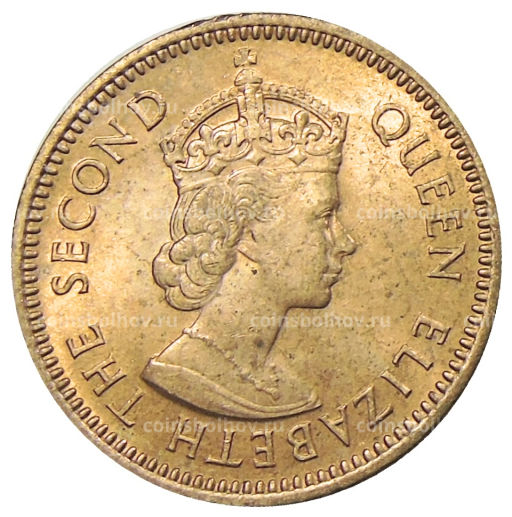 Монета 1/2 цента 1955 года Британские Восточные Карибы