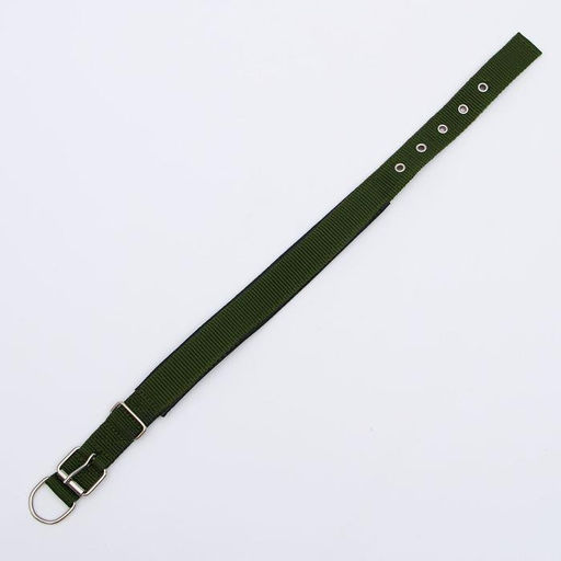 Ошейник Комфорт комбинированный, 55 х 2,5 см, ОШ 40-50 см, зелёный - Пижон фото 3