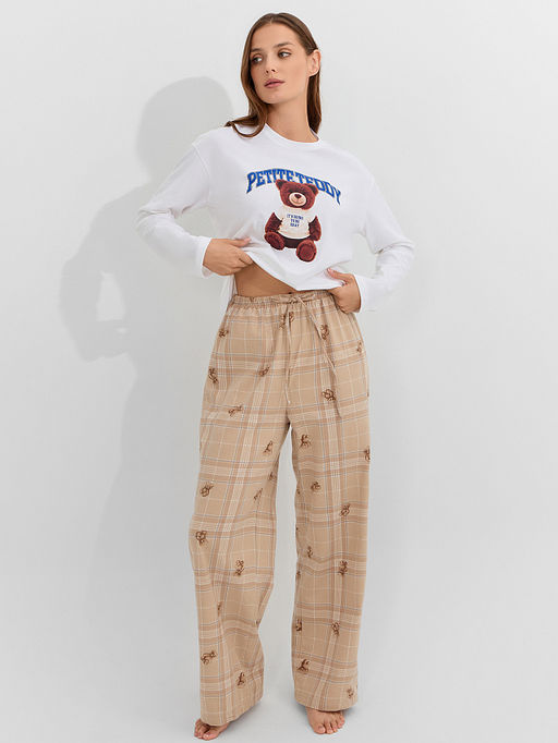 Комплект женский домашний с надписью Petite teddy - Mark formelle фото 2