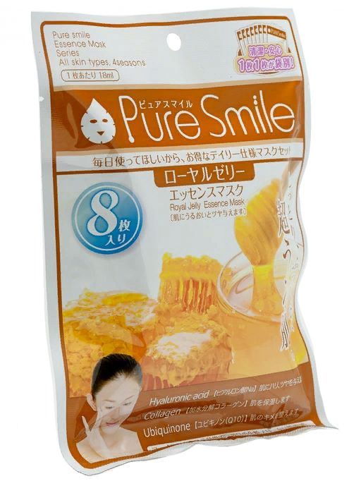 Маска для лица SunSmile PureSmile 015 Royal Jelly Essense Mask косметическая маточное молочко 1шт,, ,  фото 2