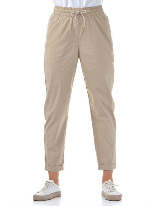 Хлопковые комфортные брюки резинка по поясу  ЦВЕТ БЕЛЫЙ! - А+б коллекция фото 4