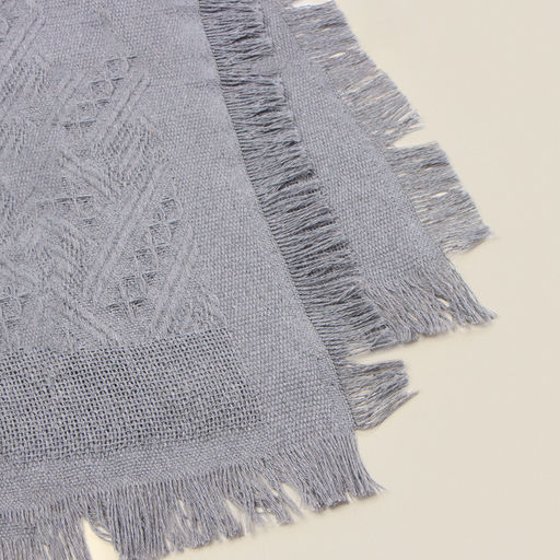 Плед с бахромой SL Home Warm, 130×180 см, тёмно-серый