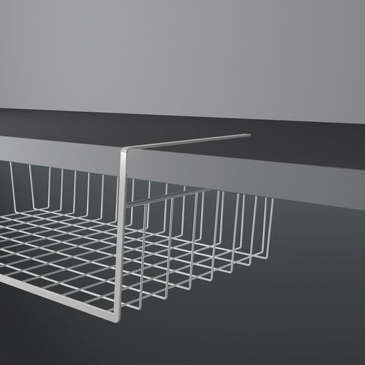 Корзина сетчатая навесная на полку Доляна, 35×23×12 см, белая