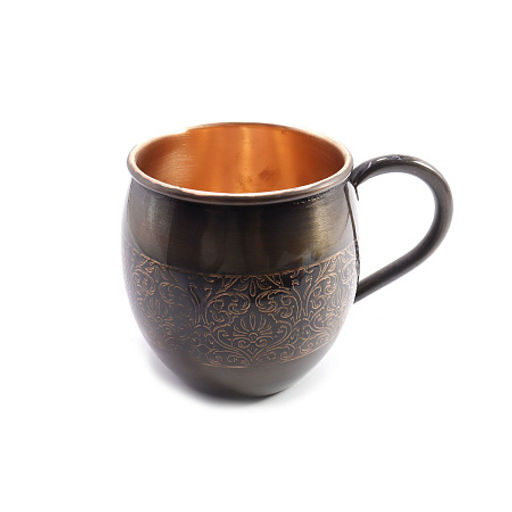 Медная кружка с ручкой для настаивания медной воды 500ml 9.5cm-8.5cm - Сандаловый дом фото 2