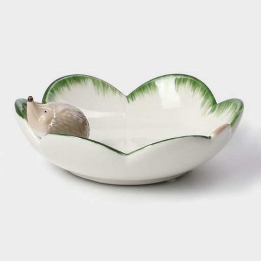 Блюдо керамическое сервировочное «Ёжик», 13.3×13×5.5 см