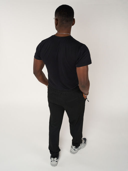 Брюки джоггеры спортивные большого размера мужские черного цвета 006Ch - FUYOUKAI фото 17