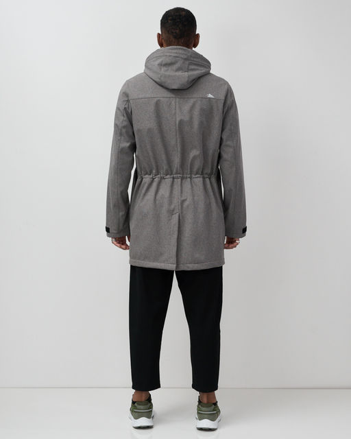 Парка спортивная мужская с капюшоном softshell серого цвета 9565Sr - Mtforce фото 5