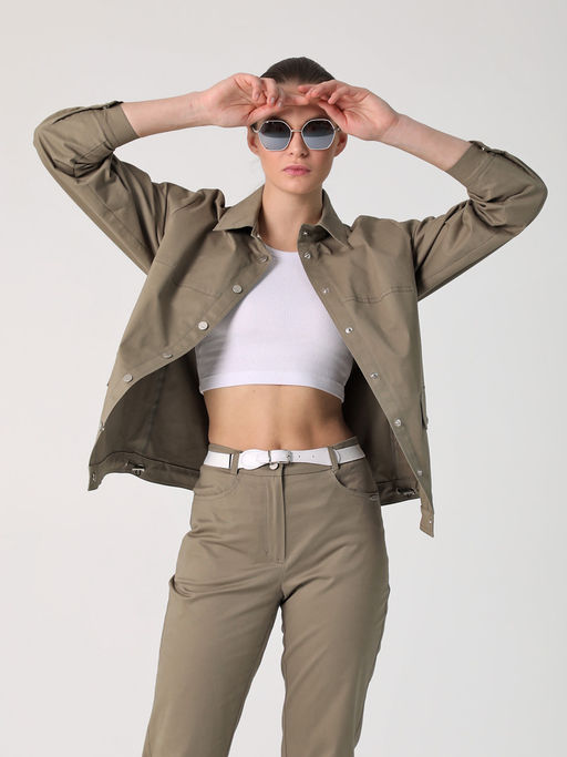 25215 Жакет т.оливковый