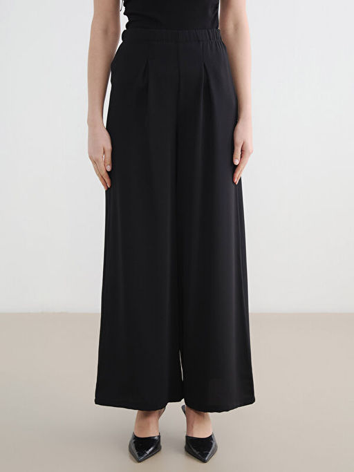 Beli Lastikli Kad?n Pileli Kuma? Pantolon