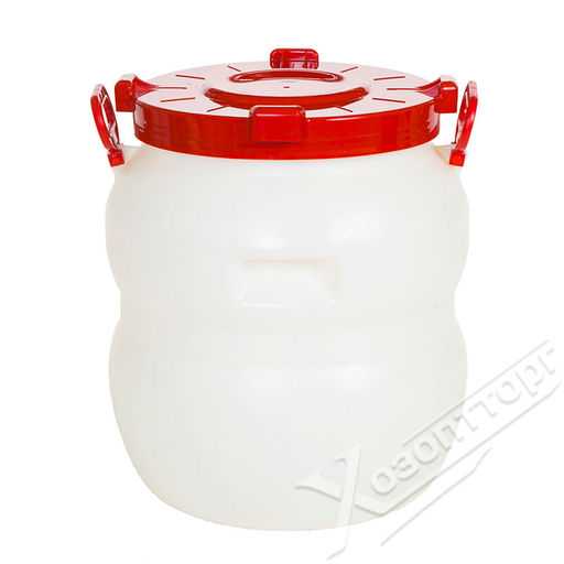 Бочка 50л.белая с широким горлом