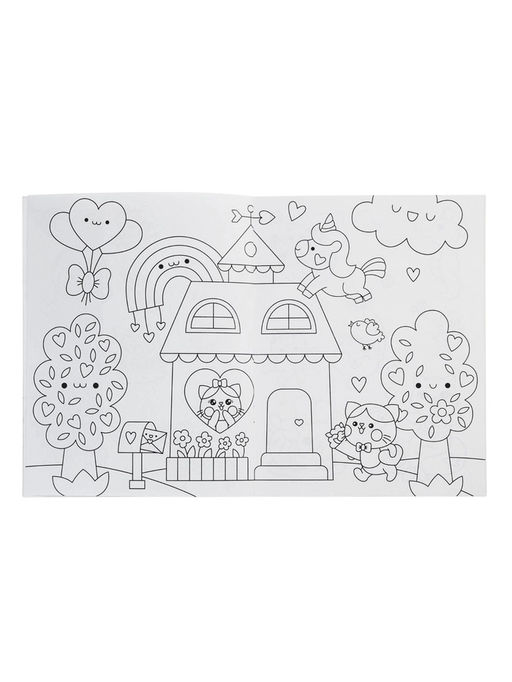 Аниме - раскраски с наклейками «Кавайные котики», 8 стр.