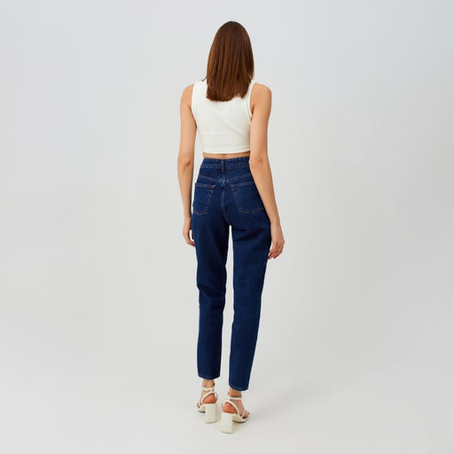 Джинсы женские мом MINAKU: Jeans Collection, размер 46, синие