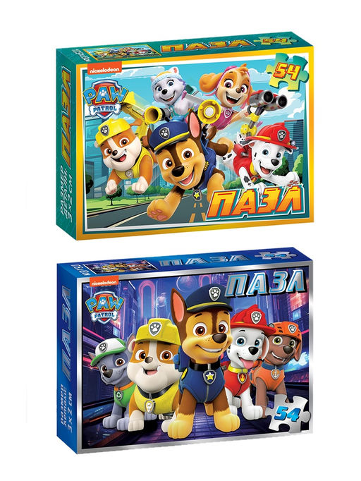 Пазлы детские «Щенячий патруль», набор 10 шт., 54 детали