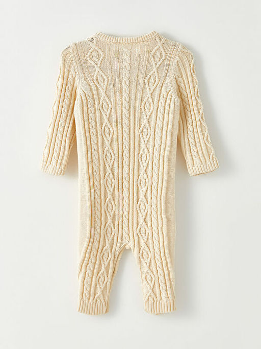 Bisiklet Yaka Uzun Kollu Erkek Bebek Triko Tulum - Waikiki фото 3