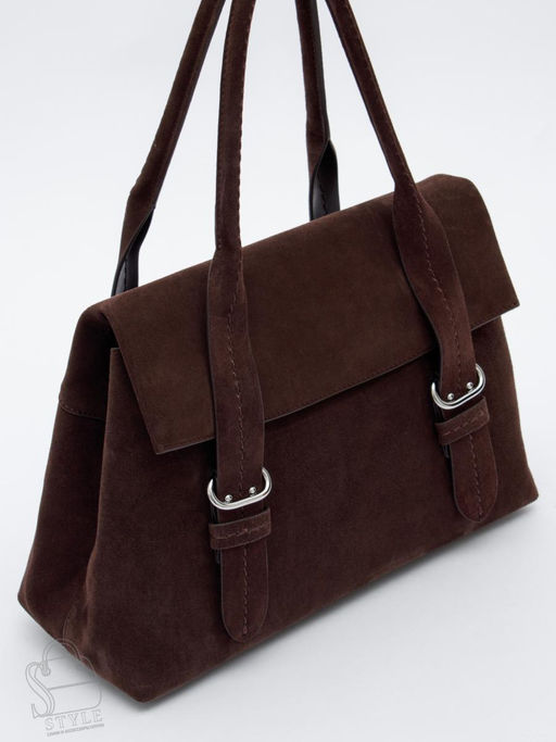 Сумка женская кожаная 1092M coffee Polina&Eiterou